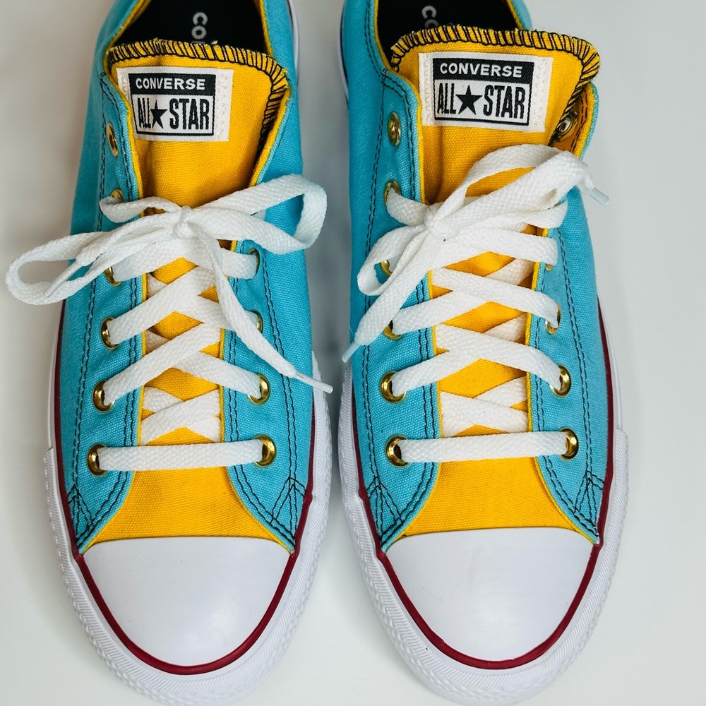 Converse Blue and Yellow Chuck Taylor Sneakers - Picture 2 of 4